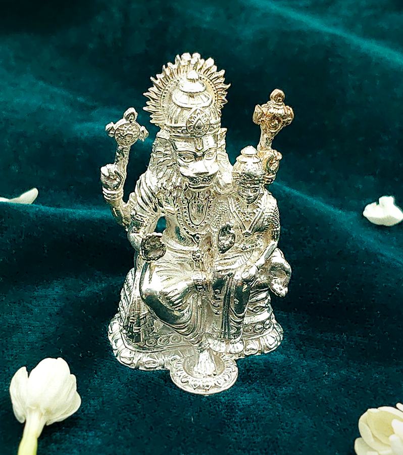 Divine Lakshmi Narasimha Swamy Silver Murti